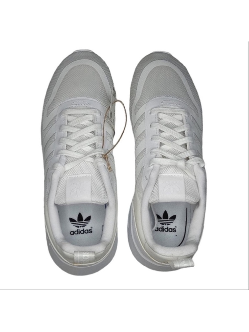 adidas White Mesh Casual Trainers Sneakers - Picture 3 of 5